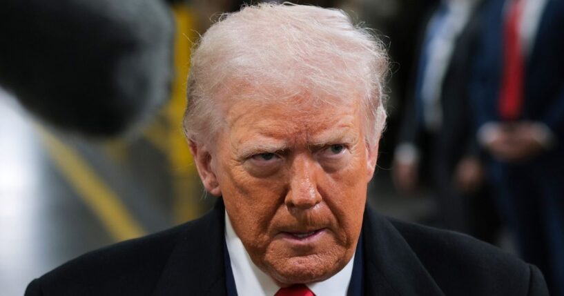 President Donald Trump told reporters Wednesday that the killing in Iran has stopped and that progress could be on the horizon.