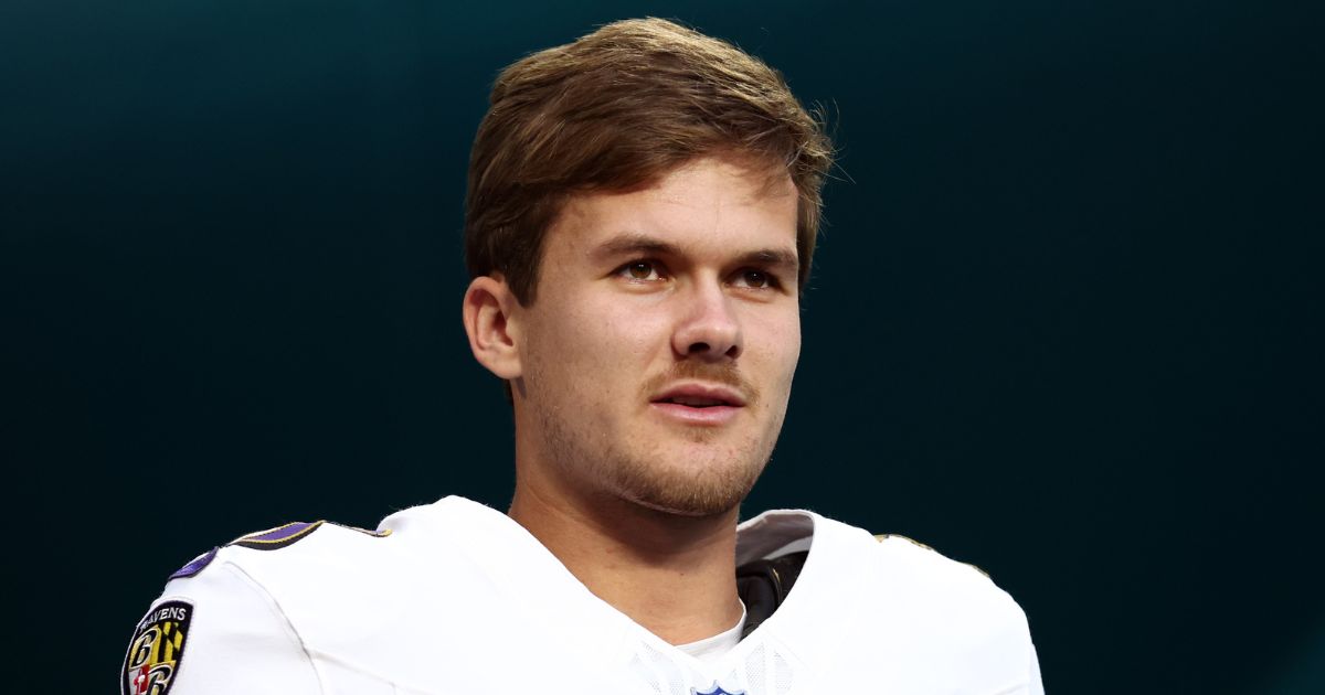 Tyler Loop #33 of the Baltimore Ravens, seen in an Oct. 30 photo, said, "God’s got my back."