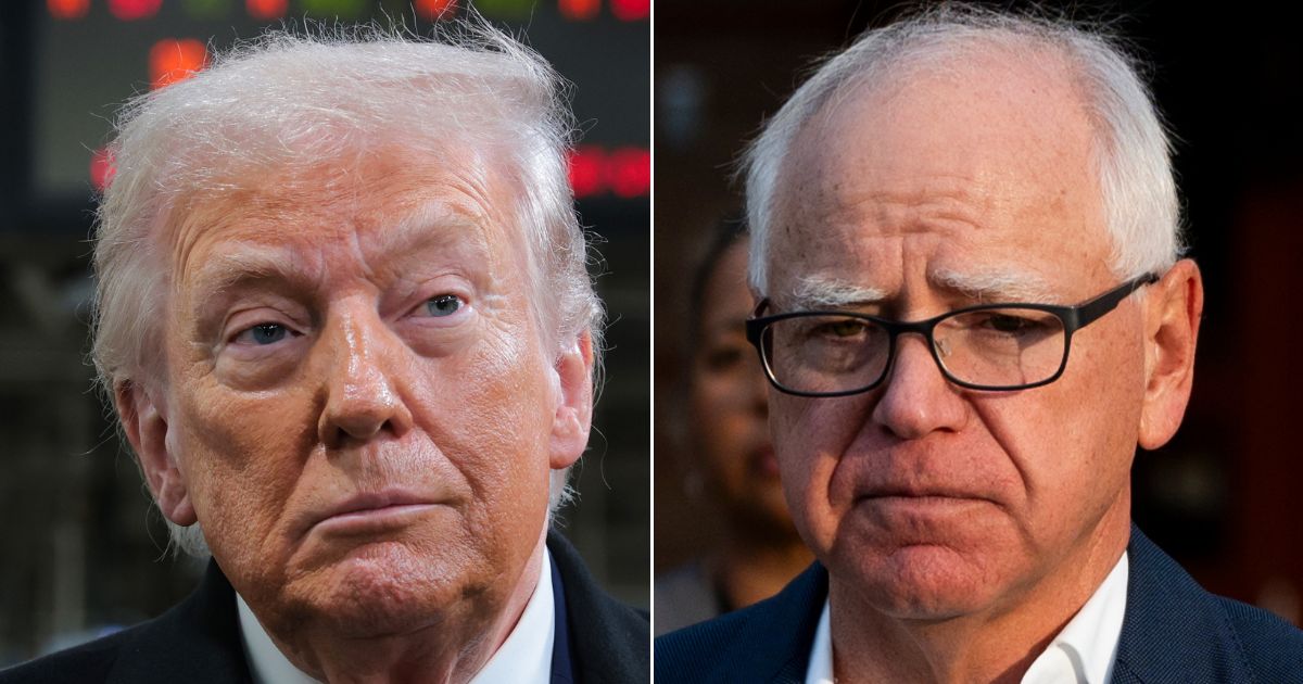 President Donald Trump spoke with Minnesota Gov. Tim Walz, right, Monday, and said he thought they seemed to be on "a similar wavelength."