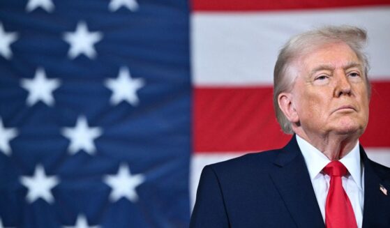 President Donald Trump looks on during an event with members of the military and their families at Fort Bragg, North Carolina, on Feb. 13, 2026.