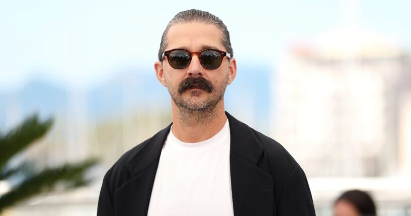 Shia LaBeouf poses during the "Slauson Rec" photocall at the 78th annual Cannes Film Festival at Palais des Festivals on May 18, 2025, in Cannes, France.