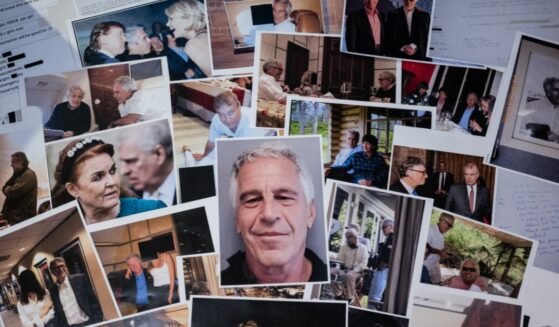 This photograph taken in Le-Perreux-sur-Marne, outside Paris on Feb. 9, 2026, shows undated pictures provided by the Department of Justice on Jan. 30, 2026, as part of the Jeffrey Epstein files.