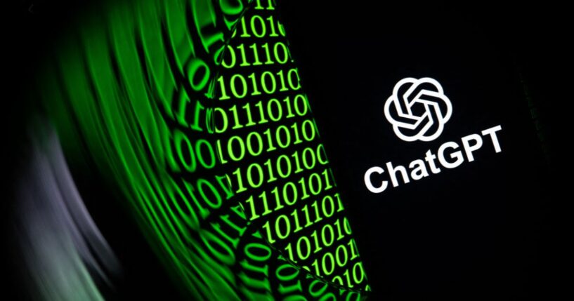 This illustration photograph taken in Mulhouse, eastern France, on Feb. 11, 2025, shows the logo of OpenAI's artificial intelligence chatbot ChatGPT.