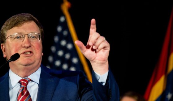 Mississippi Republican Gov. Tate Reeves speaks to supporters during an election night watch party at The Refuge Hotel & Conference Center on Nov. 7, 2023, in Flowood, Mississippi.