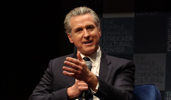 California Gov. Gavin Newsom speaks with Harry Sisson to promote his book, "Young Man in a Hurry," at the Streicker Cultural Center in New York on Feb. 24, 2026.