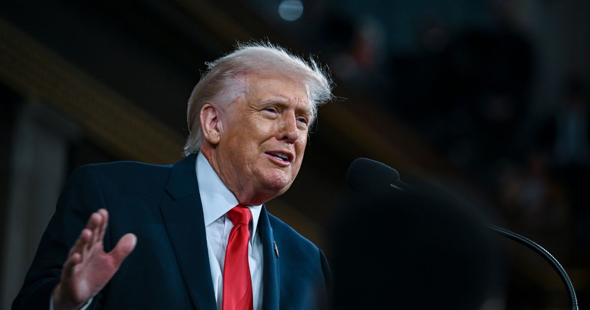 President Donald Trump delivers the State of the Union address during a joint session of Congress in the House Chamber at the Capitol on Feb. 24, 2026, in Washington, D.C.