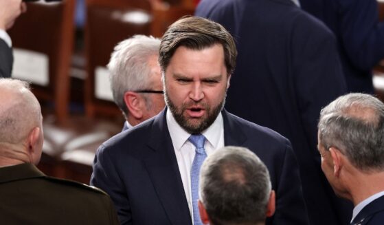 Vice President J.D. Vance arrives for the State of the Union address during a joint session of Congress on Feb. 24, 2026, in Washington, D.C.