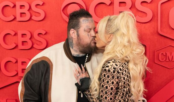 Jelly Roll and his wife, singer Bunnie Xo, attend the 2024 Country Music Television Awards at the Moody Center in Austin, Texas, on April 7, 2024.