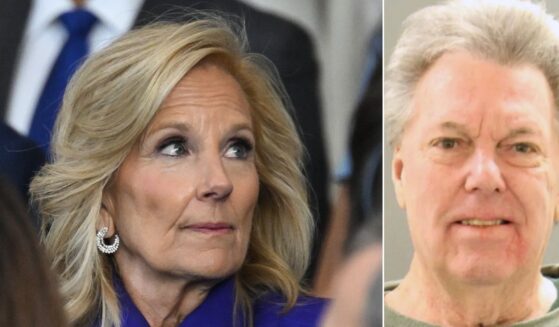 William Stevenson, right, ex-husband of former first lady Jill Biden, left, is being held in connection with the murder of his wife.