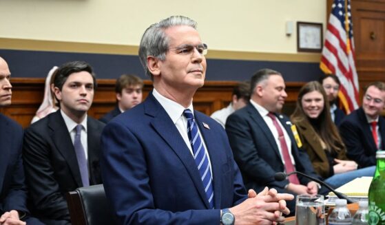 US Treasury Secretary Scott Bessent takes a seat after arriving to testify at a House Financial Services Committee hearing on Capitol Hill in Washington, DC on Feb. 4, 2026.