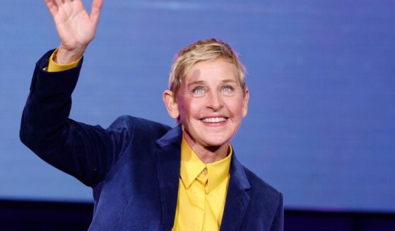 Ellen DeGeneres walks onstage at the Michelle Obama: The Light We Carry Tour at Warner Theatre on Nov. 15, 2022, in Washington, DC.