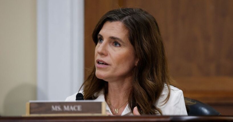 U.S. Rep. Nancy Mace. speaks at a House Committee on Oversight and Government Reform Subcommittee meeting in the Rayburn House Office Building on July 23, 2025 in Washington, DC.