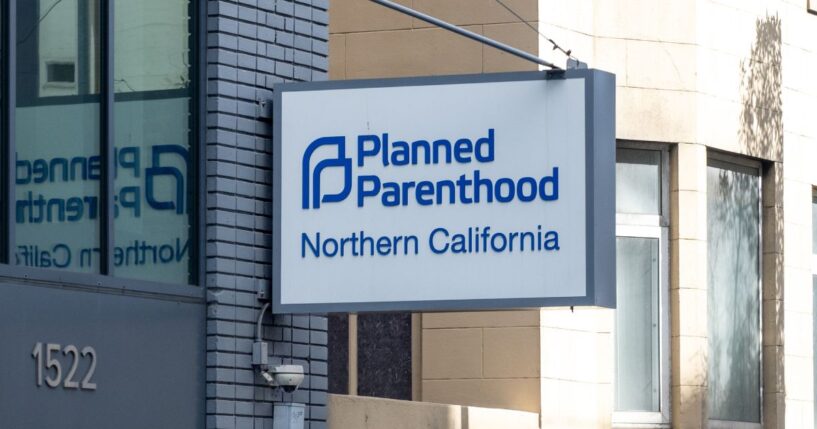 A sign sits outside a Planned Parenthood center in San Francisco, California, on Sept. 30, 2025.