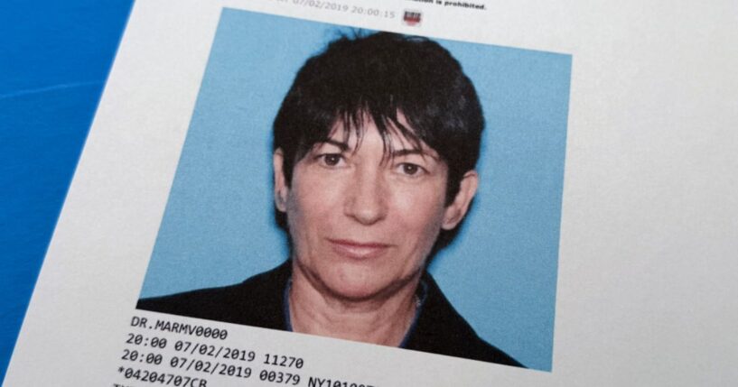 A document featuring the face of Ghislaine Maxwell from the release of the Jeffrey Epstein files from the U.S. Department of Justice on Feb. 10, 2026.