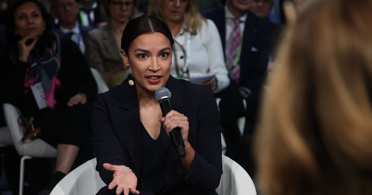 Rep. Alexandria Ocasio-Cortez answers questions at a Townhall panel in Munich, Germany on Feb. 13, 2026.