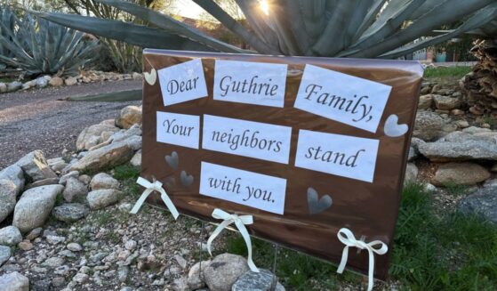 Neighbors of Nancy Guthrie, the daughter of "Today" host Savannah Guthrie, show support for the family Tuesday in metro Tucson, Arizona, as the search continues to find Nancy, who was apparently abducted Saturday night.