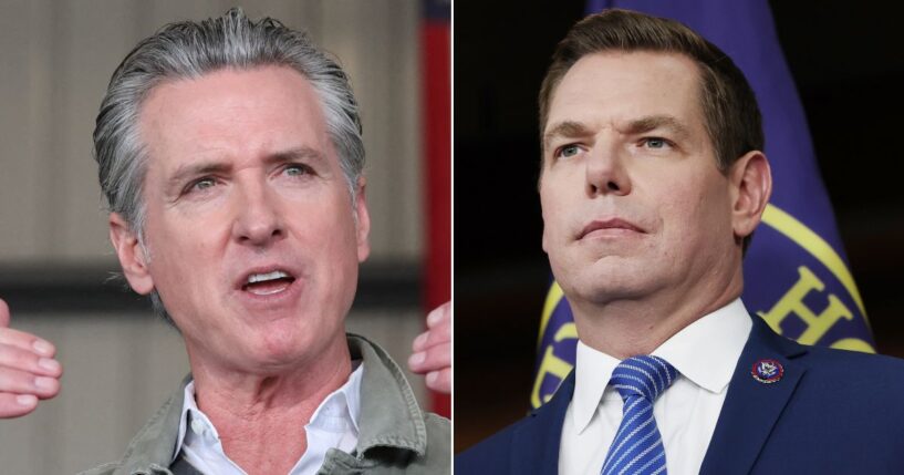 California Democrats, including outgoing Gov. Gavin Newsom, left, and Rep. Eric Swalwell, right, couldn't have been happy with this news.
