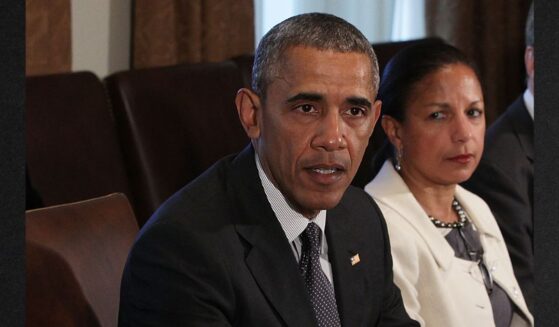 Then- President Barack Obama and National Security Adviser Susan Rice, seen in a file photo dated April 5, 2016, reportedly reacted strongly to Donald Trumps election victory in November of that year.