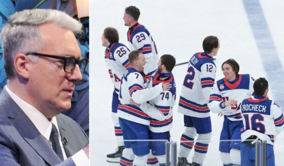 Former sports broadcaster Keith Olbermann, left, heaped scorn on the USA men's hockey team for accepting President Donald Trump's invitation.