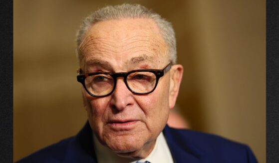 Senate Minority Leader Chuck Schumer, a New York Democrat, seen at a Feb. 10 news conference, was uncharacteristically serious Tuesday evening.