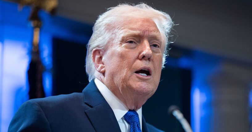 President Donald Trump blamed the influence of "foreign interests" for Friday's Supreme Court decision.