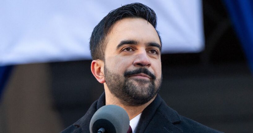 Mayor Zohran Mamdani, seen in a January photo, expressed his delight to once again be with the group as they prayed for the death of "infidels."