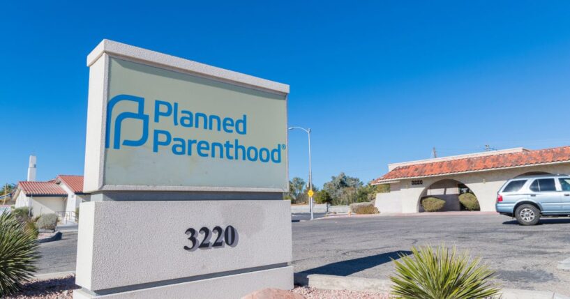 An editorial stock photo of the Planned Parenthood sign in Las Vegas, Nevada.