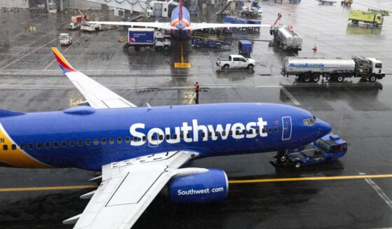 A Boeing 737 Southwest Airlines passenger aircraft is seen before takeoff on the tarmac of LaGuardia Airport in New York on Feb. 22, 2026.