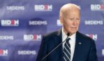 Former President Joe Biden speaks to a crowd during a fundraising event with the South Carolina Democratic Party at the Columbia Museum of Art on Feb. 27, 2026, in Columbia, South Carolina.