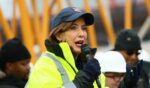 New York Gov. Kathy Hochul speaks at the site of the Gateway Project Construction on Feb. 17, 2026, in New York City.