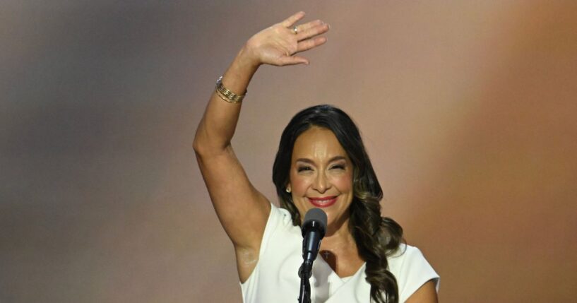 Rep. Monica De La Cruz, a Republican from Texas, speaks during the third day of the 2024 Republican National Convention at the Fiserv Forum in Milwaukee, Wisconsin, on July 17, 2024.