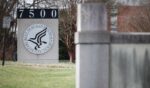 A sign in front of the Centers for Medicare & Medicaid Services building on March 19, 2025, in Woodlawn, Maryland.