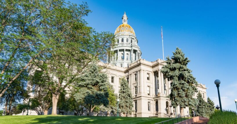 The Colorado Capital building in Denver, Colorado.