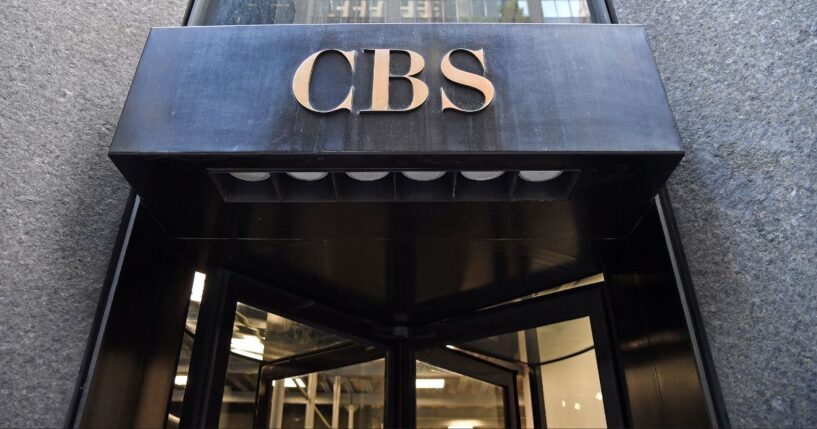 The CBS logo is seen at the CBS Building, headquarters of the CBS Corporation, in New York City in a file photo dated Aug. 6, 2018.