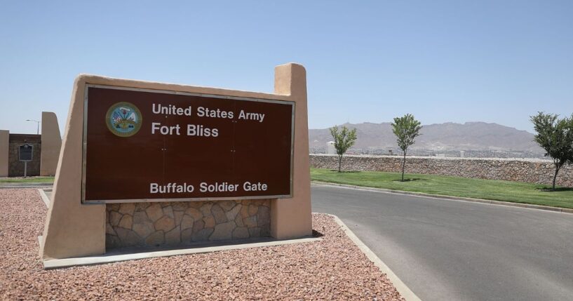 An entrance to Fort Bliss is shown in a file photo dated June 25, 2018. An immigrant detention center at the U.S. Army post has been closed to visitors due to a reported measles outbreak.