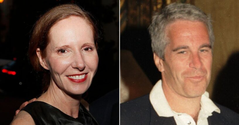 Longtime Republican Juleanna Glover, left, seen in a 2019 photo, told Politico she corresponded with convicted pedophile Jeffrey Epstein because she sought information that could potentially harm President Donald Trump's political career.