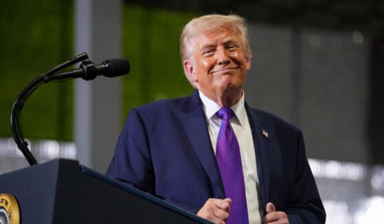 Trump smiles after giving a speech in Hebron, Kentucky on March 11, 2026