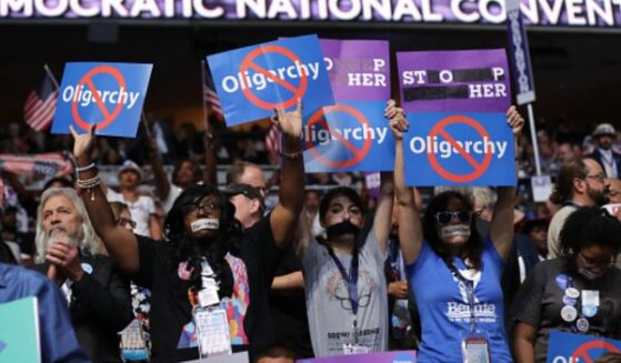 Protesters gather at the Democratic National Convention on July 17, 2016.