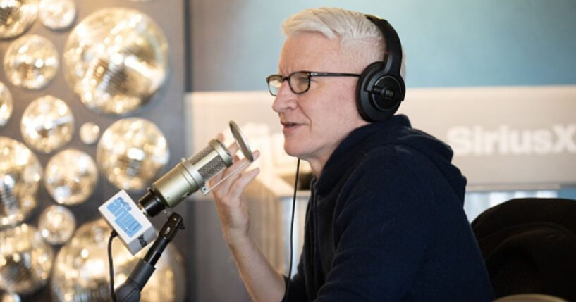 Anderson Cooper on Radio Andy studio at SiriusXM on Dec. 15, 2025.