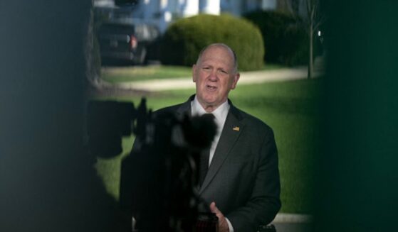 White House Border Czar Tom Homan gives interview at the White House lawn on March 18, 2026.