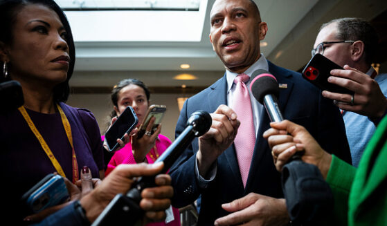 House Minority Leader Hakeem Jeffries (D-NY) speaks to the press on November 12, 2025.