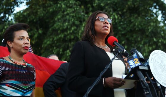 Leticia James speaks at a memorial gathering at Grand Army Plaza in New York City on June 14, 2016.