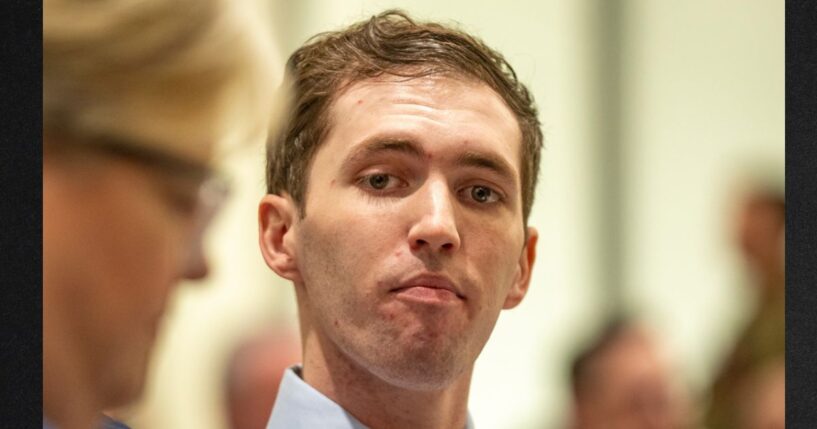 Tyler Robinson, who is accused of fatally shooting Charlie Kirk, appears at a hearing Dec. 11 in Fourth District Court in Provo, Utah.