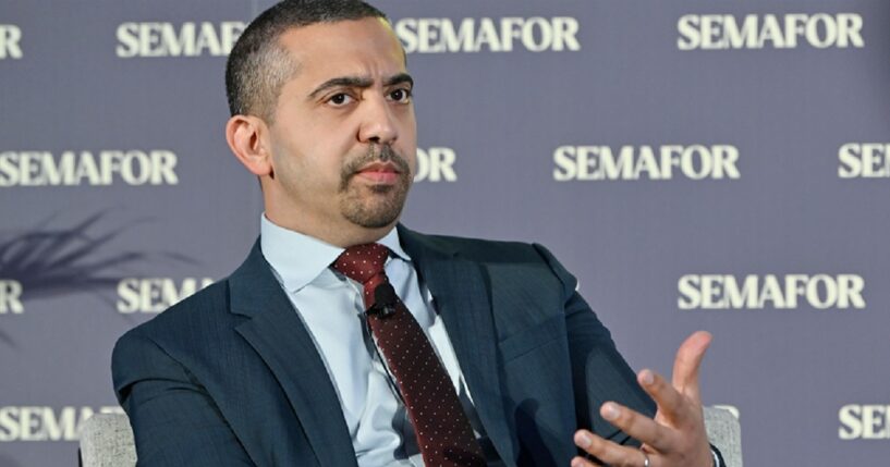 Former MSNBC host Mehdi Hasan, pictured in a February 2025 file photo.