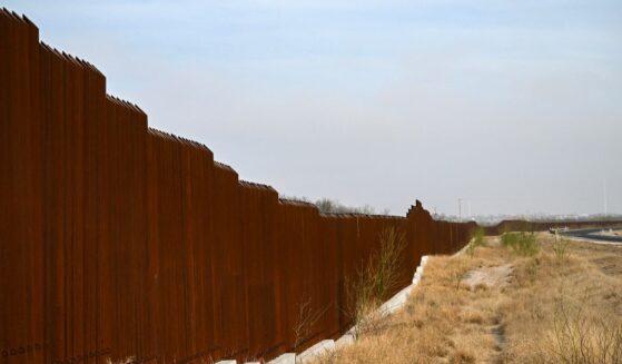 The U.S.-Mexico border wall is seen on the outskirts of Eagle Pass, Texas, on Feb. 19, 2026.