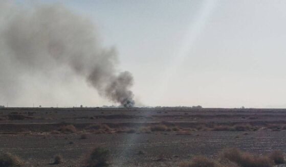 Wreckage is seen from what Iranian authorities say is a U.S. military helicopter that crashed during a mission to rescue the missing American pilot of an F-15E that was downed earlier this week, in a handout image provided on April 5, 2026, in an unspecified location in Iran.