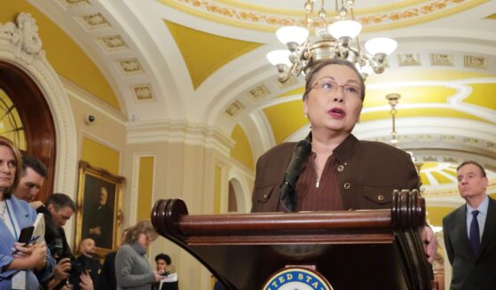Sen. Tammy Duckworth speaks during a news conference following a weekly Democratic policy luncheon at the U.S. Capitol Building on Jan. 6, 2026, in Washington, D.C.