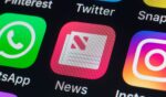 Apple News, WhatsApp, Instagram, Twitter, Snapchat, and other app buttons on the iPhone screen on July 24, 2018, in London, England.