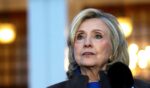 Former U.S. Secretary of State Hillary Clinton speaks to the press after testifying in a closed-door deposition with the House Oversight Committee on Feb. 26, 2026, in Chappaqua, New York.