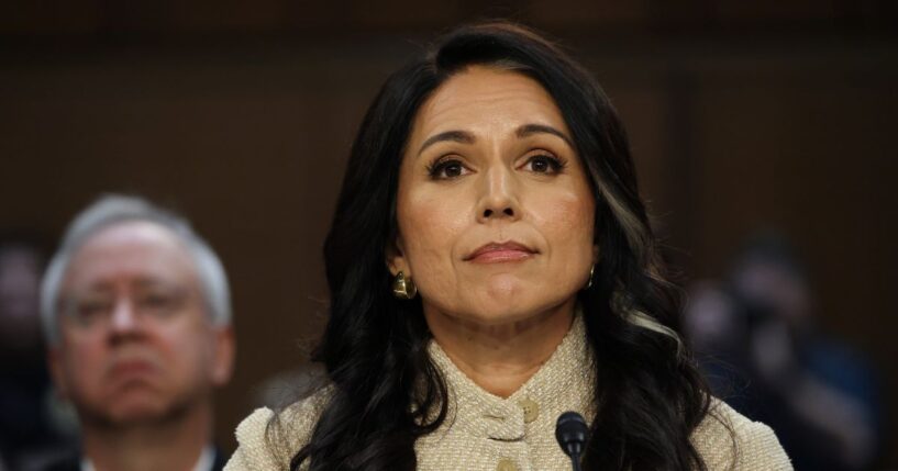 Director of National Intelligence Tulsi Gabbard testifies during a Senate Intelligence Committee hearing on worldwide threats in the Hart Senate Office Building on March 18, 2026, in Washington, D.C.